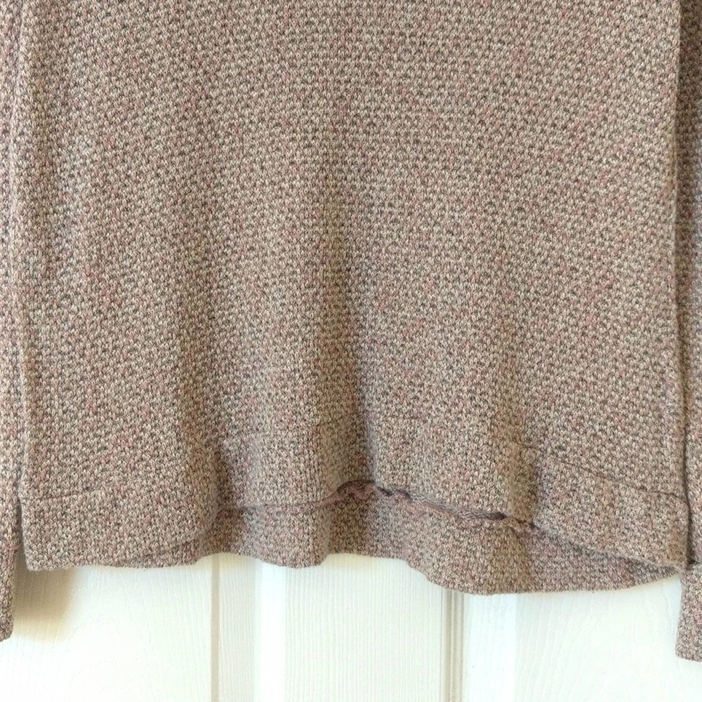 American Eagle Marled Knit Long Sleeve V-neck Sweater Top Mauve Gray Small - Picture 8 of 10
